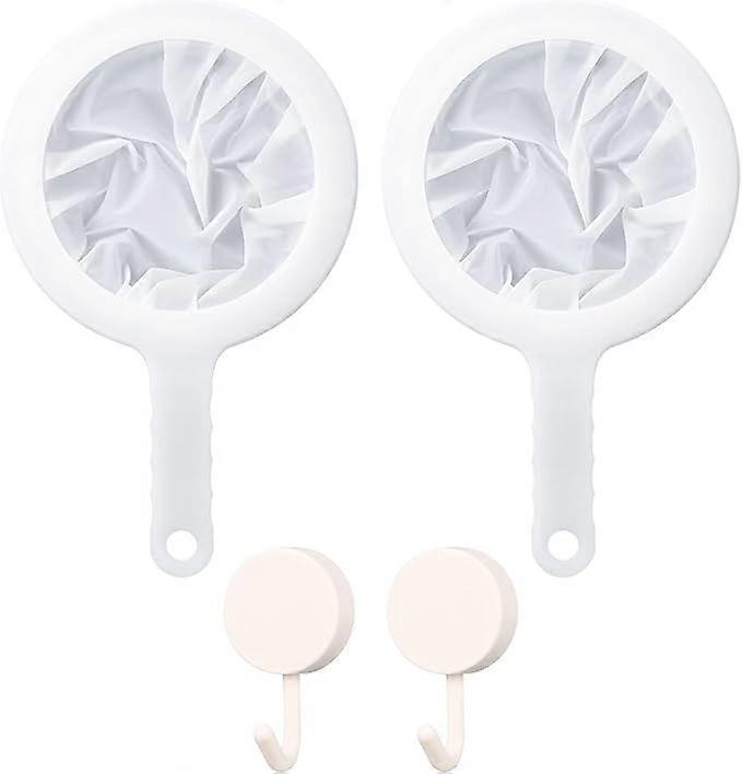 Pieces Fine Sieve, 200/400 Mesh Sieve Kitchen Plastic, Fine Sieve for Juice, Food Sieve Filter Strainer, Fine Mesh Filter with Handle and Hook for Jui