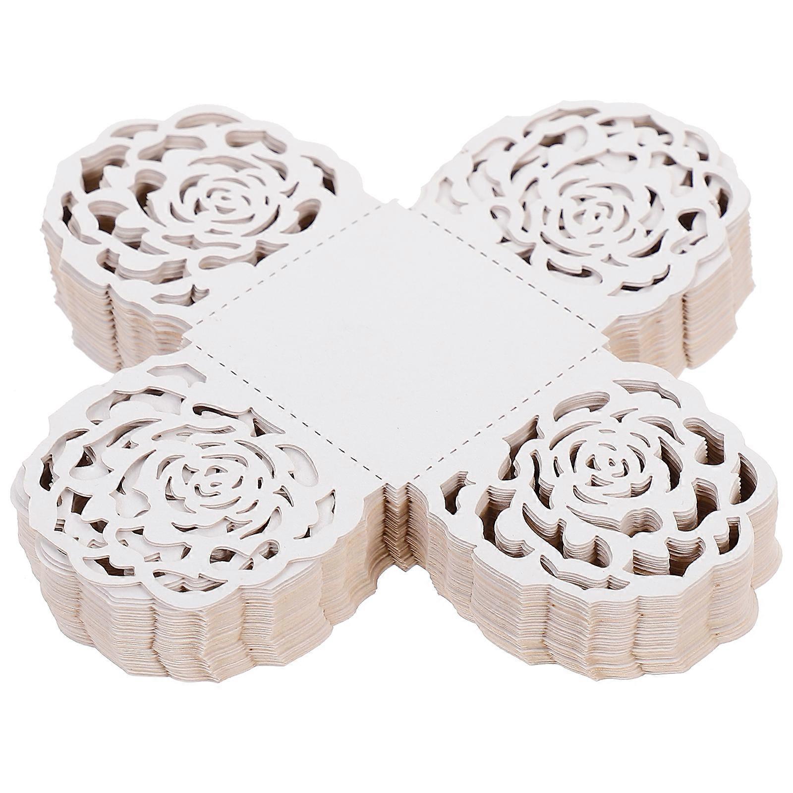 50pcs Paper Chocolate Packing Separating Trays Hollow-out Chocolate Muffin Wrappers