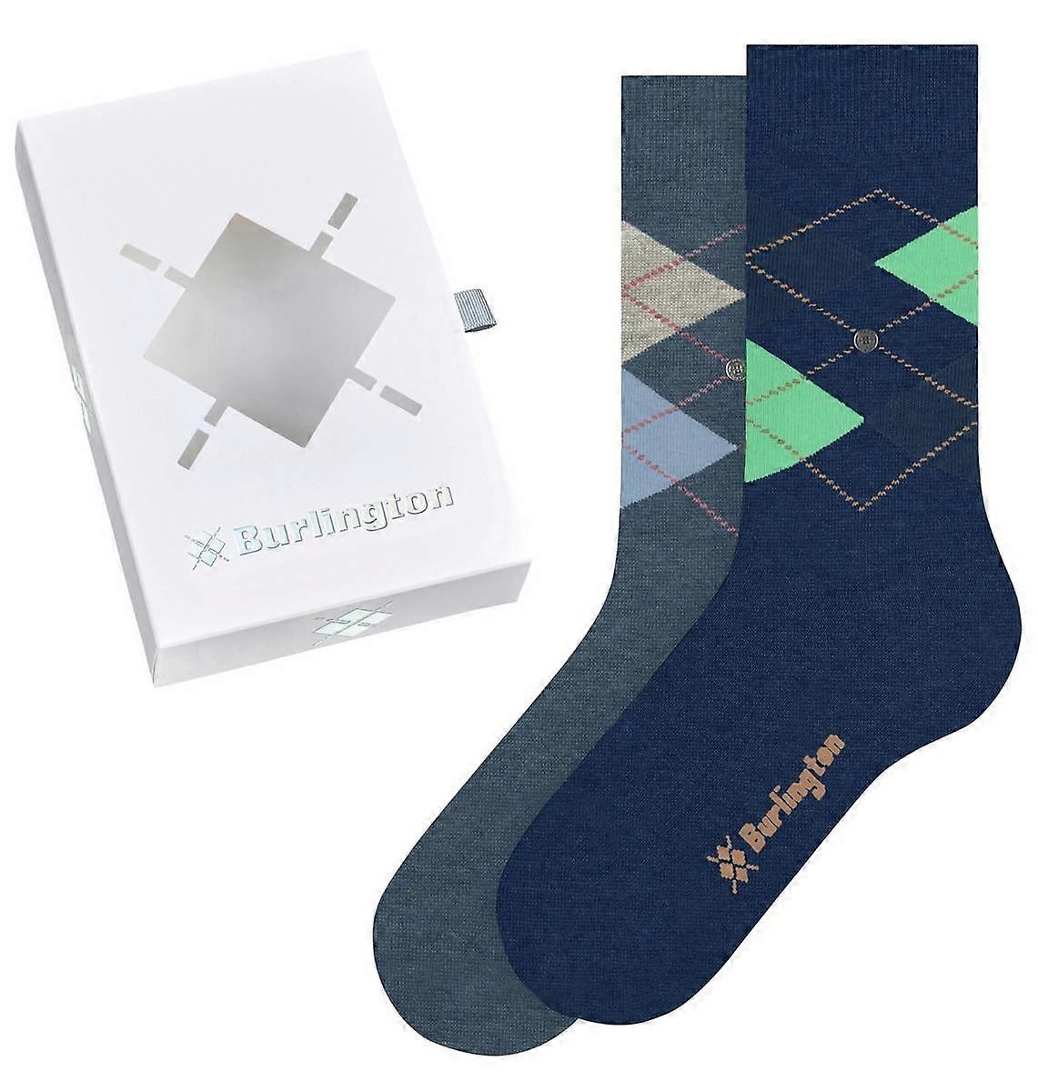 Burlington Basic Geschenkbox Socken - Grau/Blau/Grün