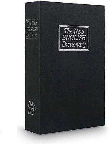 2025 ، كتاب آمن مع قفل مركب لقاموس تحويل كتاب خزنة محمولة ، رائعة لتخزين الأموال (أسود ، متوسط)