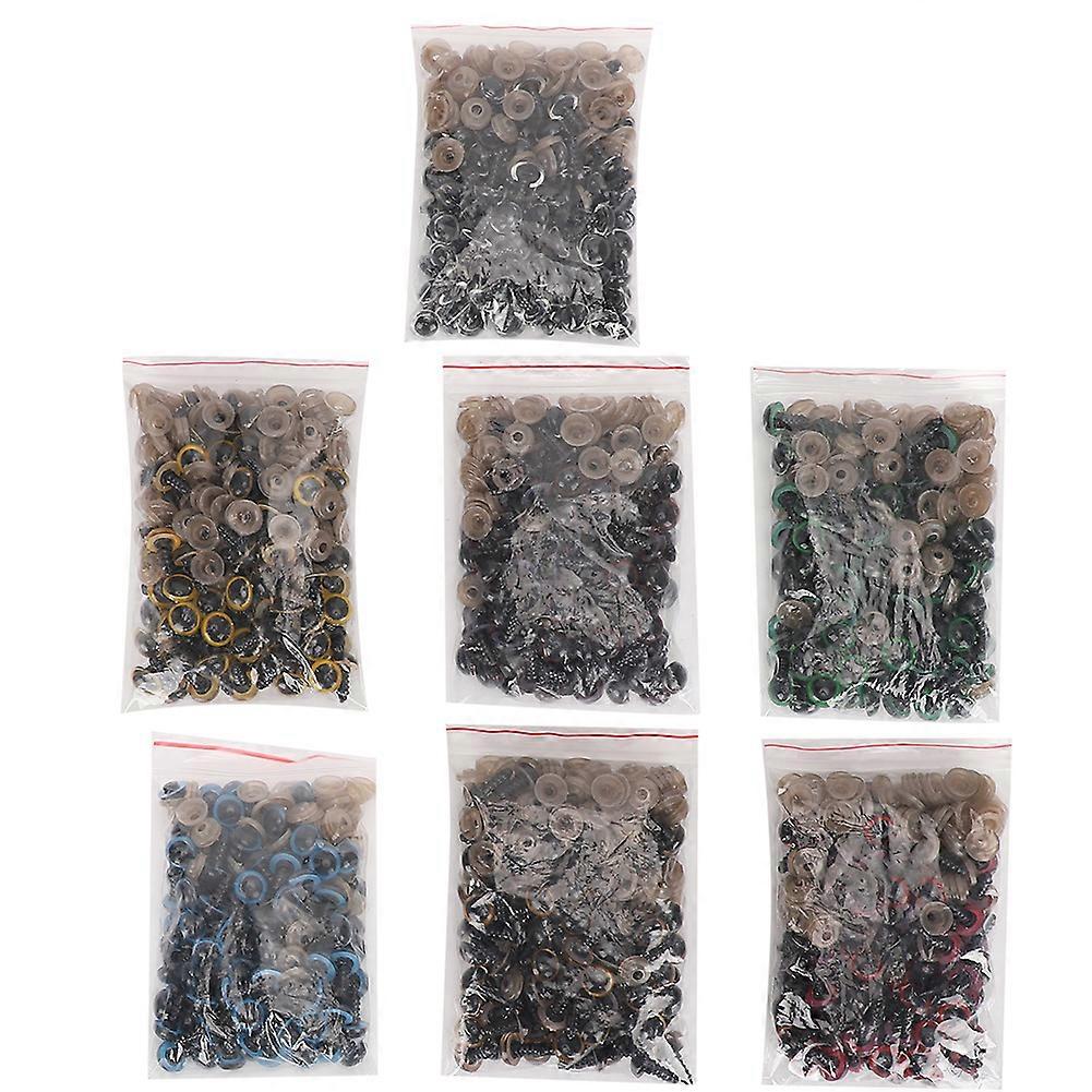 700 قطعة لعبة عيون متعددة الألوان البلاستيك محاكاة DIY دمية الدب دمية محشوة لعبة اكسسوارات12 مم