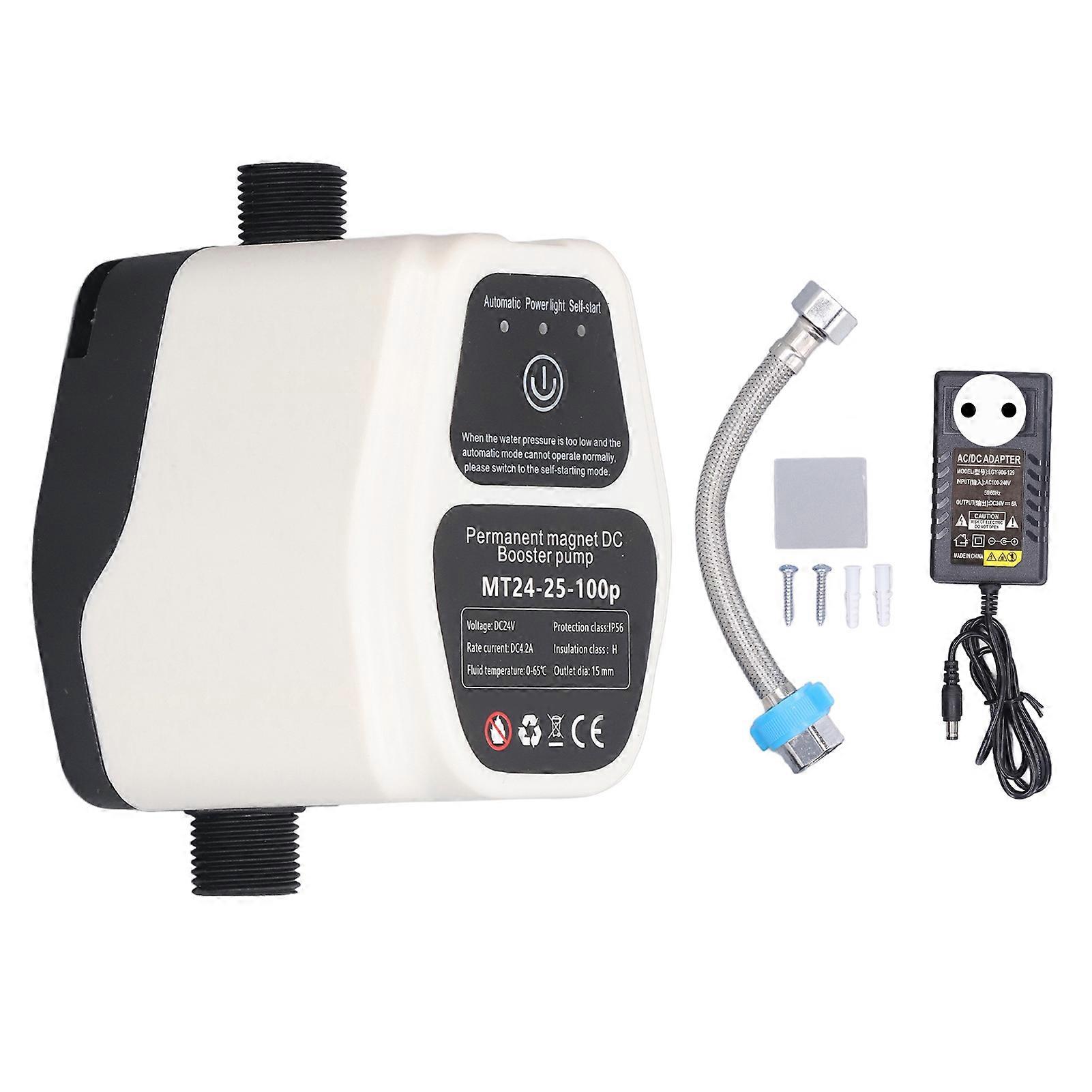 Booster Pump 100W 24V 25L Full Automatic Intelligent Sensing Quiet Water Pressure Boost Pump 100240V EU Plug