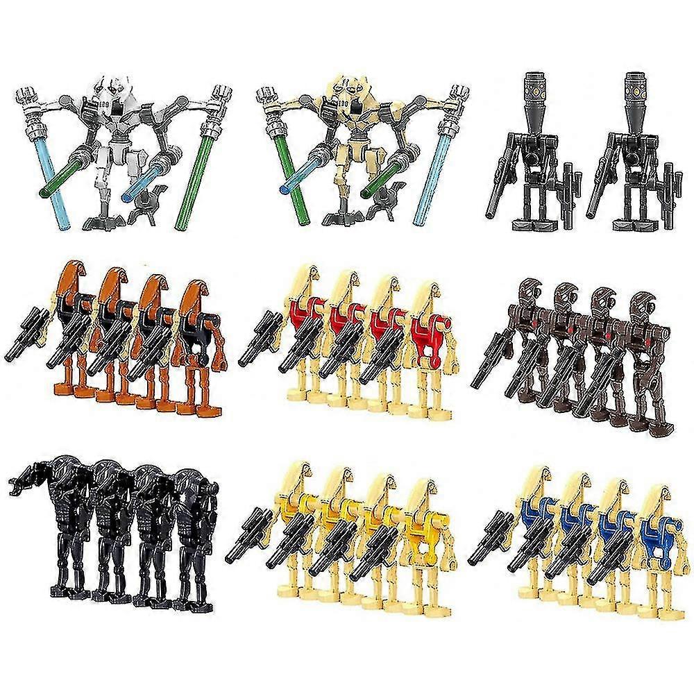 28pcs Πακέτο Στρατιώτες Μάχης, Στρατηγοί Και Droids Με Όπλα Σύνολο, Δομικά Στοιχεία Δράση Φιγούρα Παιχνίδια Παιδικά Δώρα