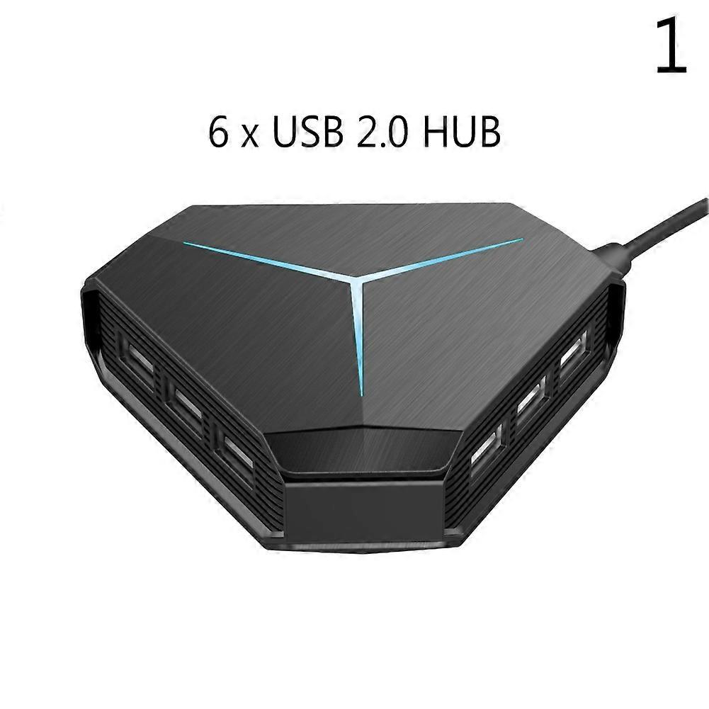 Multiple Port USB 2.0 AUX TF Card Reader Hub 1m Cable Splitter Adapter for PC