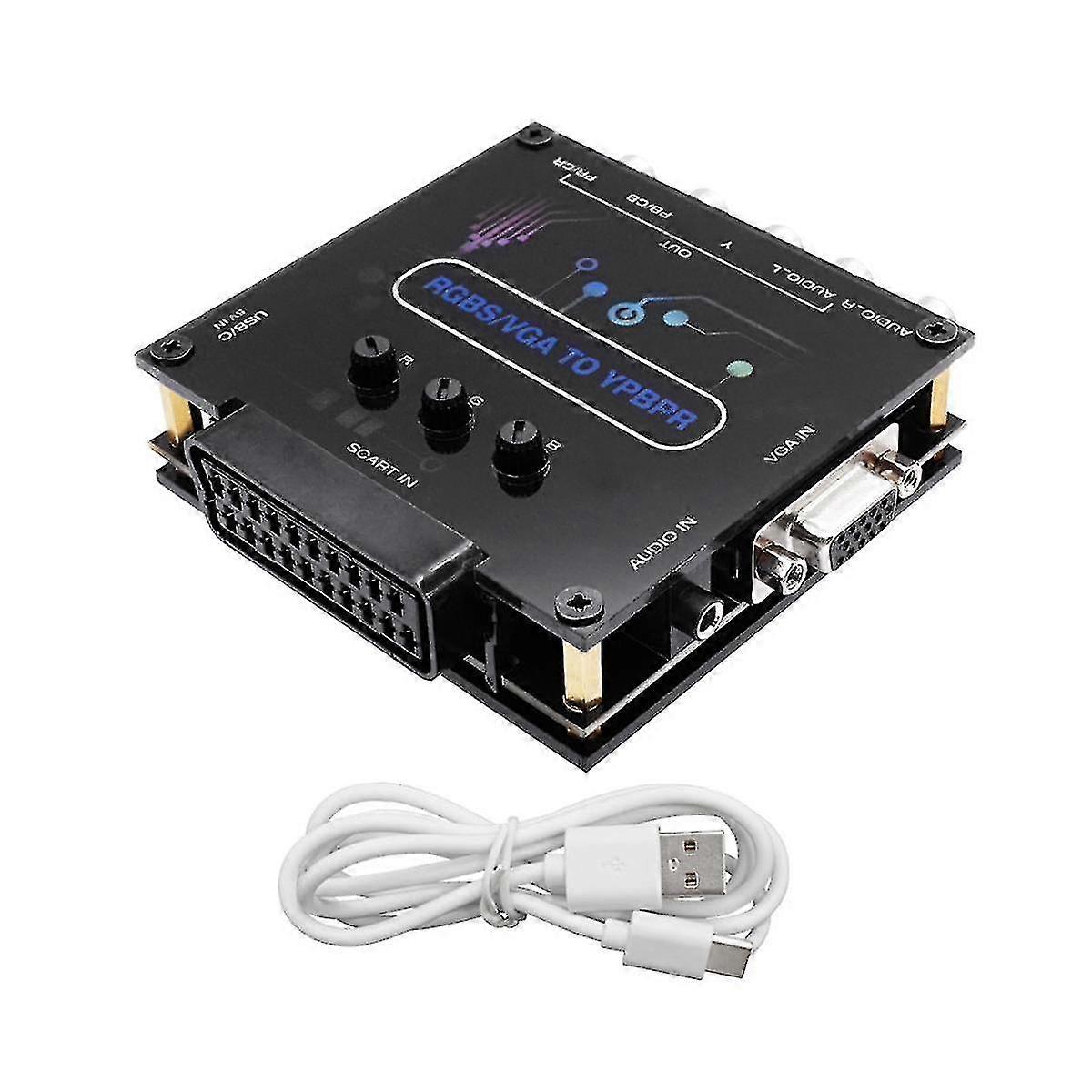 Rgbs Vga T To Ypbpr Converter Game Console Difference Converter Adjable Ne