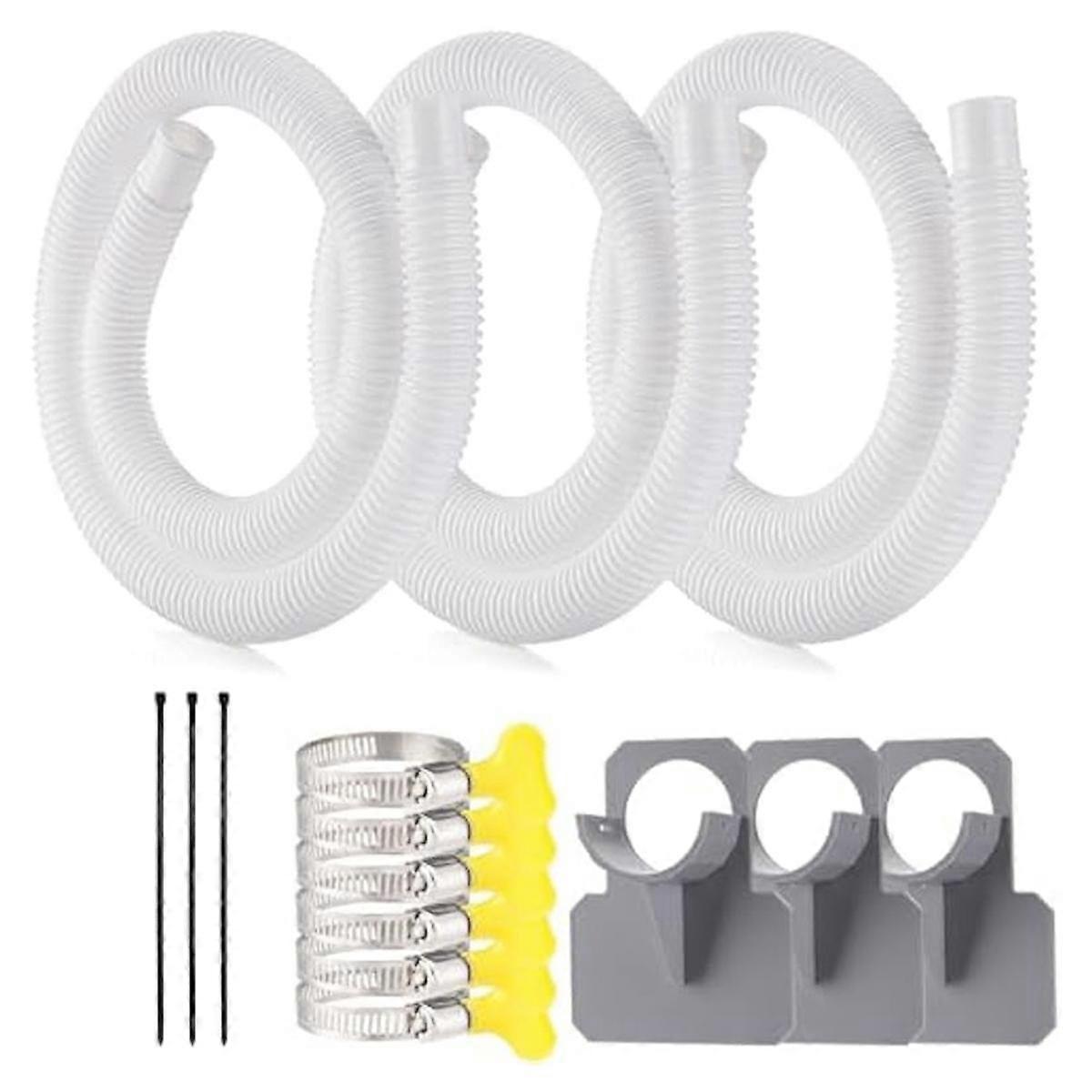 Pool Pump Hoses for Above Ground Pools - 1.25In Diameter Pool Pump Replacement Hose 59In Long Filte