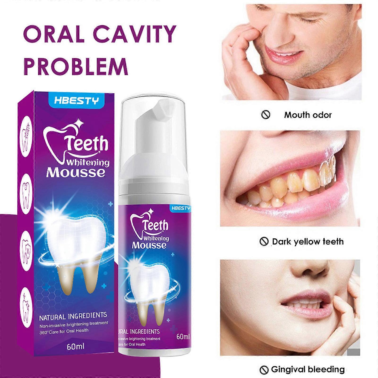 Tooth Brightening And Whitening Toothpaste Refreshes Breath, Eliminates Tooth Yellowness, Tooth Stain, And Odor. Oral Pressing Toothpaste 60ml