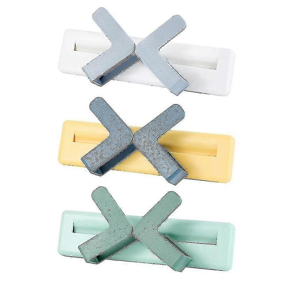 3 Pcs Retractable Pot Cover Rack Wall-mounted Kitchen Utensil Bracket