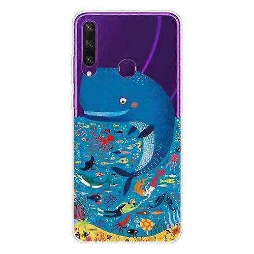 For Huawei Y6p Shockproof Painted TPU Protective Phone Case