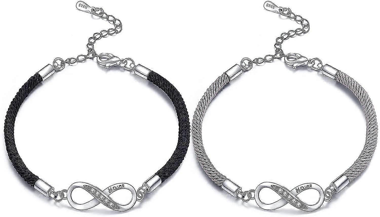 Couple Bracelets For Women, Matching Bracelets For Couples, 2 Pcs Adjustable