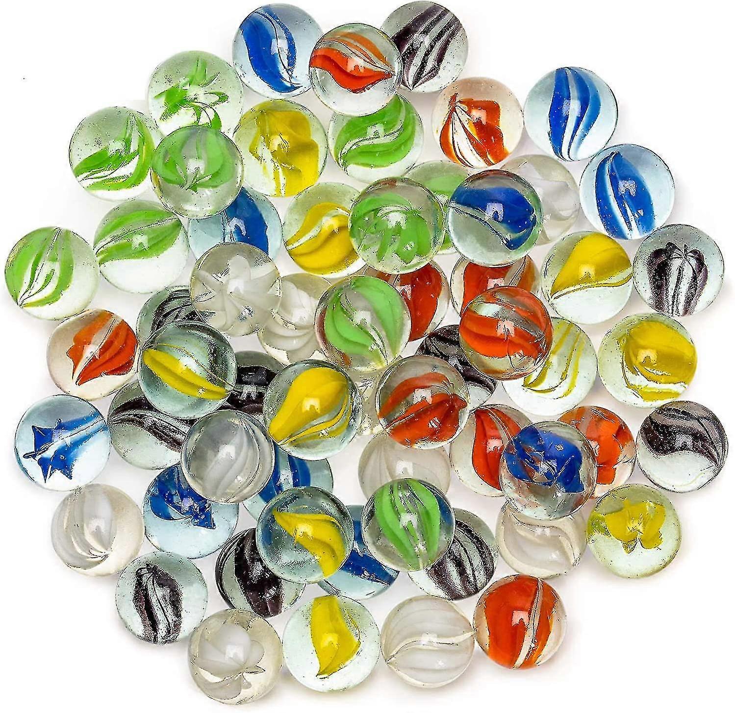 100 stykker tradisjonell assortert fargerik klassisk retro glass klinkekuler katter øye klinkekuler klassiske spillleker