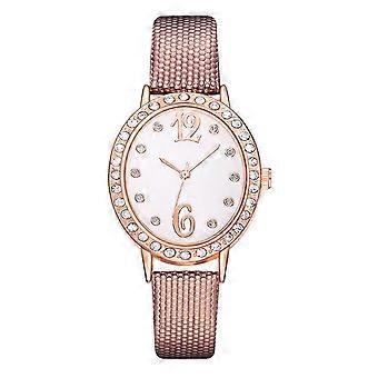 Women Fashion Square Green Dial Leather Ladies Bracelet Watches Set Quartz Wrist