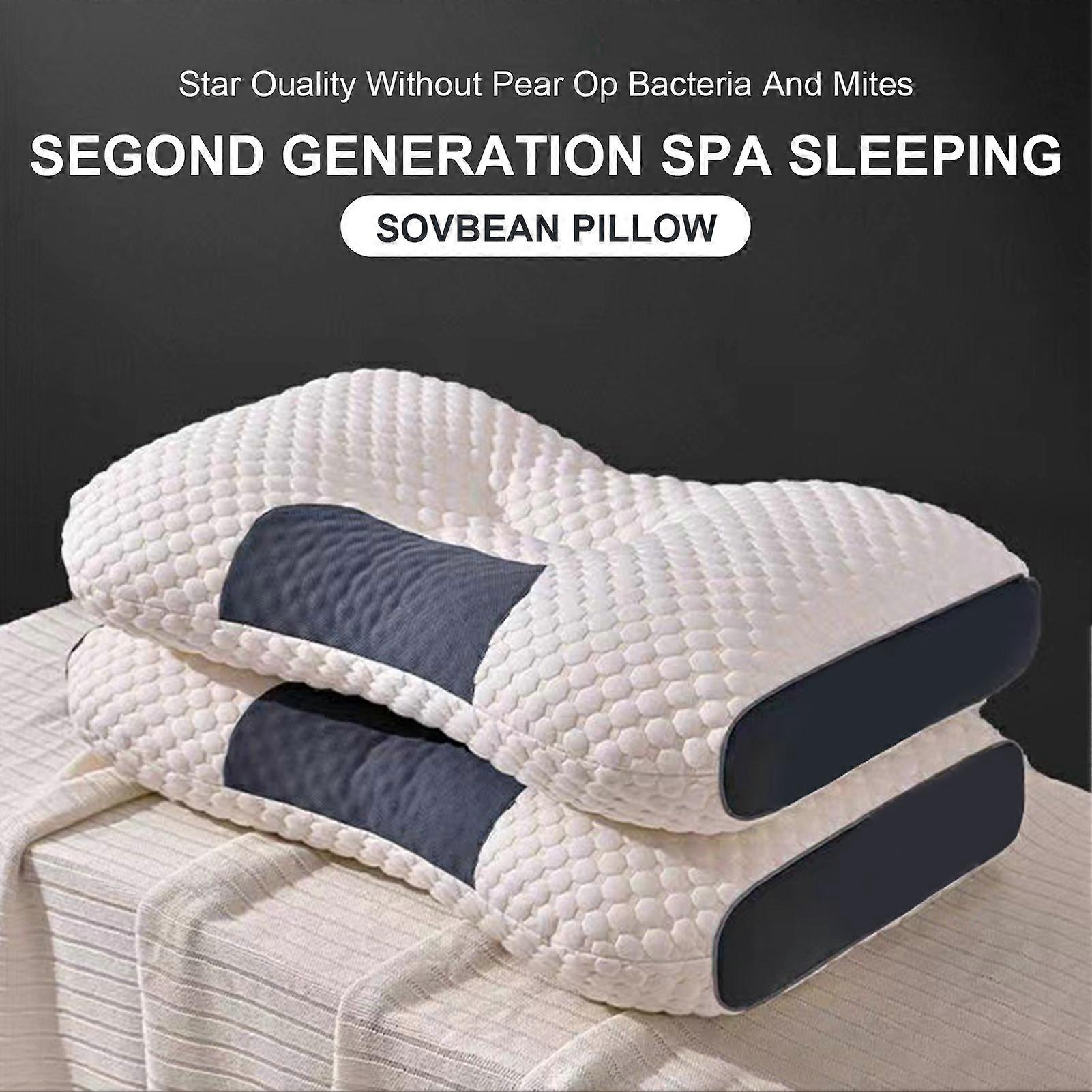 Massage Pillow Good Breathability High Resilience Fast Rebound 4 Partitions Ergonomic Soft Texture Cervical Pillow Bed Necessary KAESI