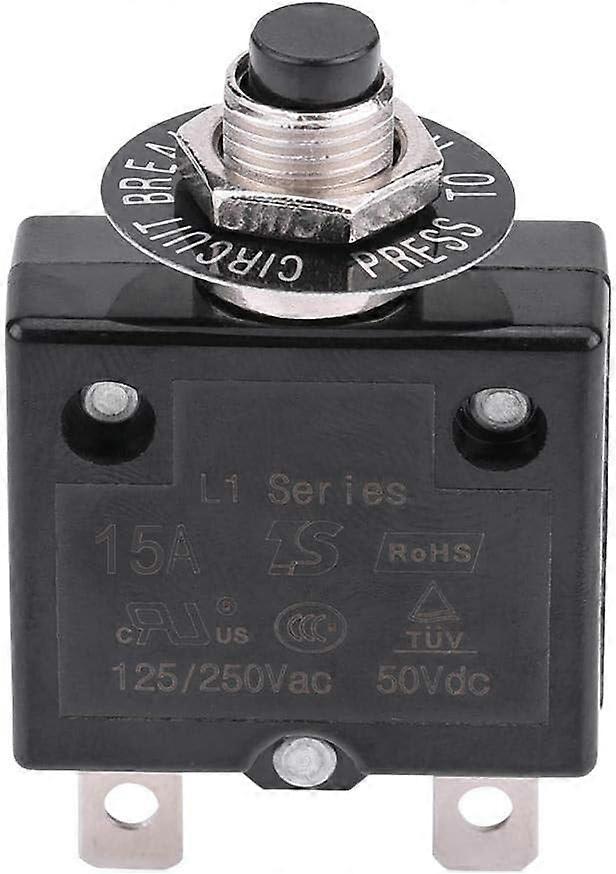 Manual Reset Thermal Switch Circuit Breaker Over Current Overload Protector(15A)