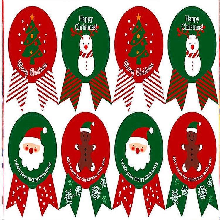 80pcs Christmas Tags Sticker8 Designs
