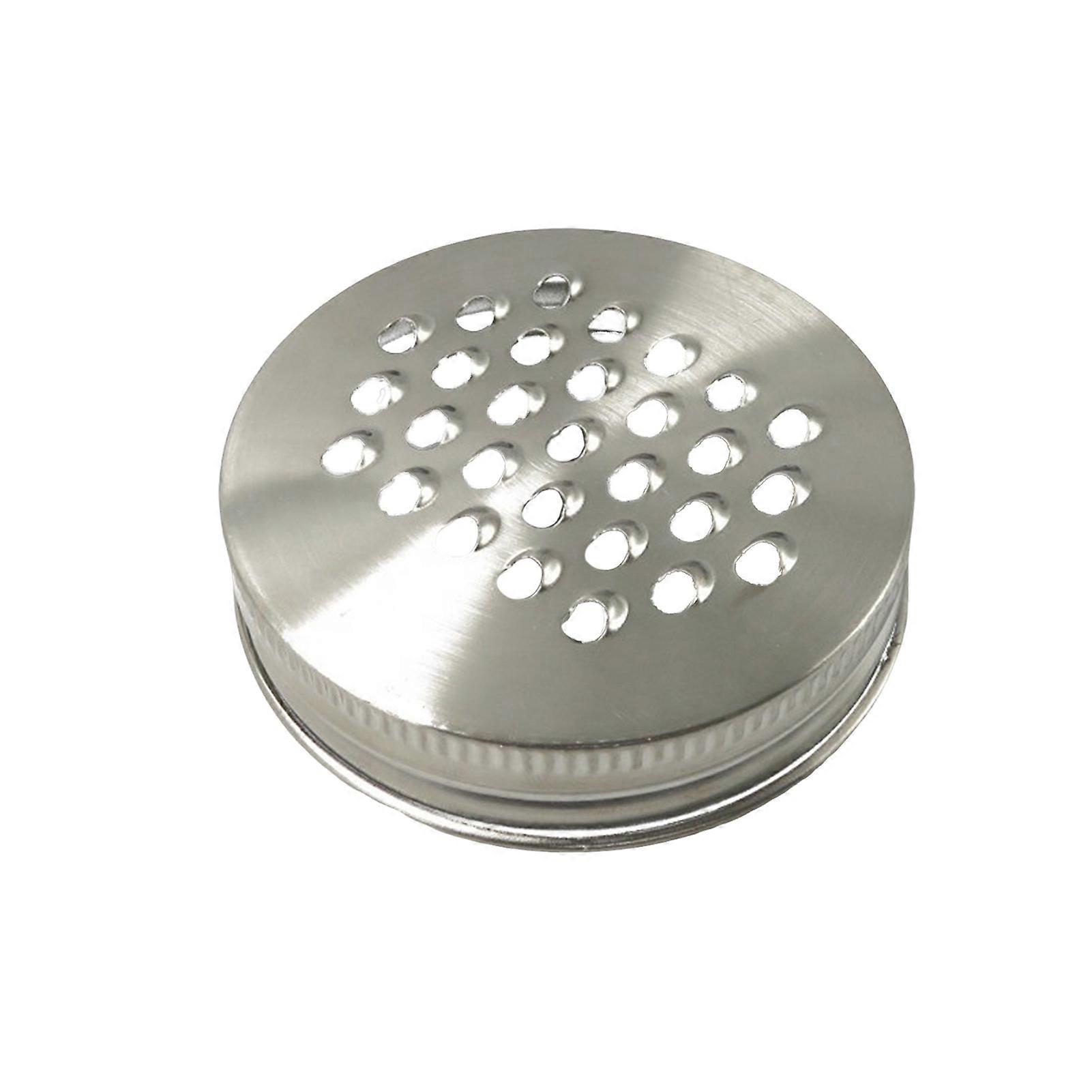 1/2Pcs Mason Jar Grater Lid for Regular Mouth Jar Easy to Carry Store Rust-Resistant Stainless Steel Strong Wear Resistance Multipurpose Canning Lids