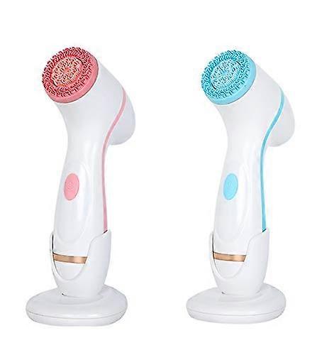 High-End Silicone Facial Cleansing Brush,Electric USB(Blue)