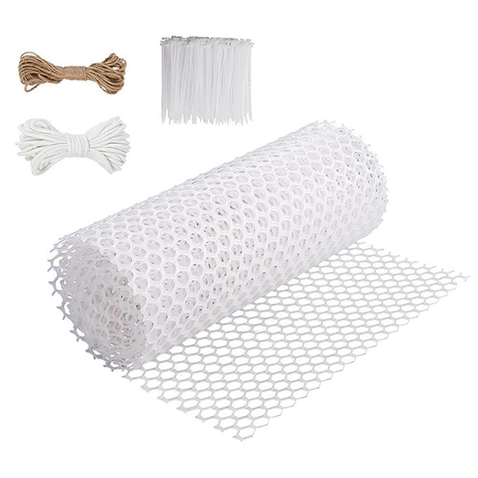 1 Set 12.6Inx10FT Gardening Plant Mesh Hexagonal DIY Craft Chicken Poultry Pet Rabbit Flower Netting Plastic Mesh Roll Fence Barrier Garden Supplies