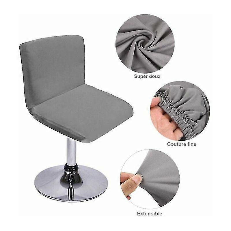 Ny Bar Stool Cover Farge av grått sett med 4
