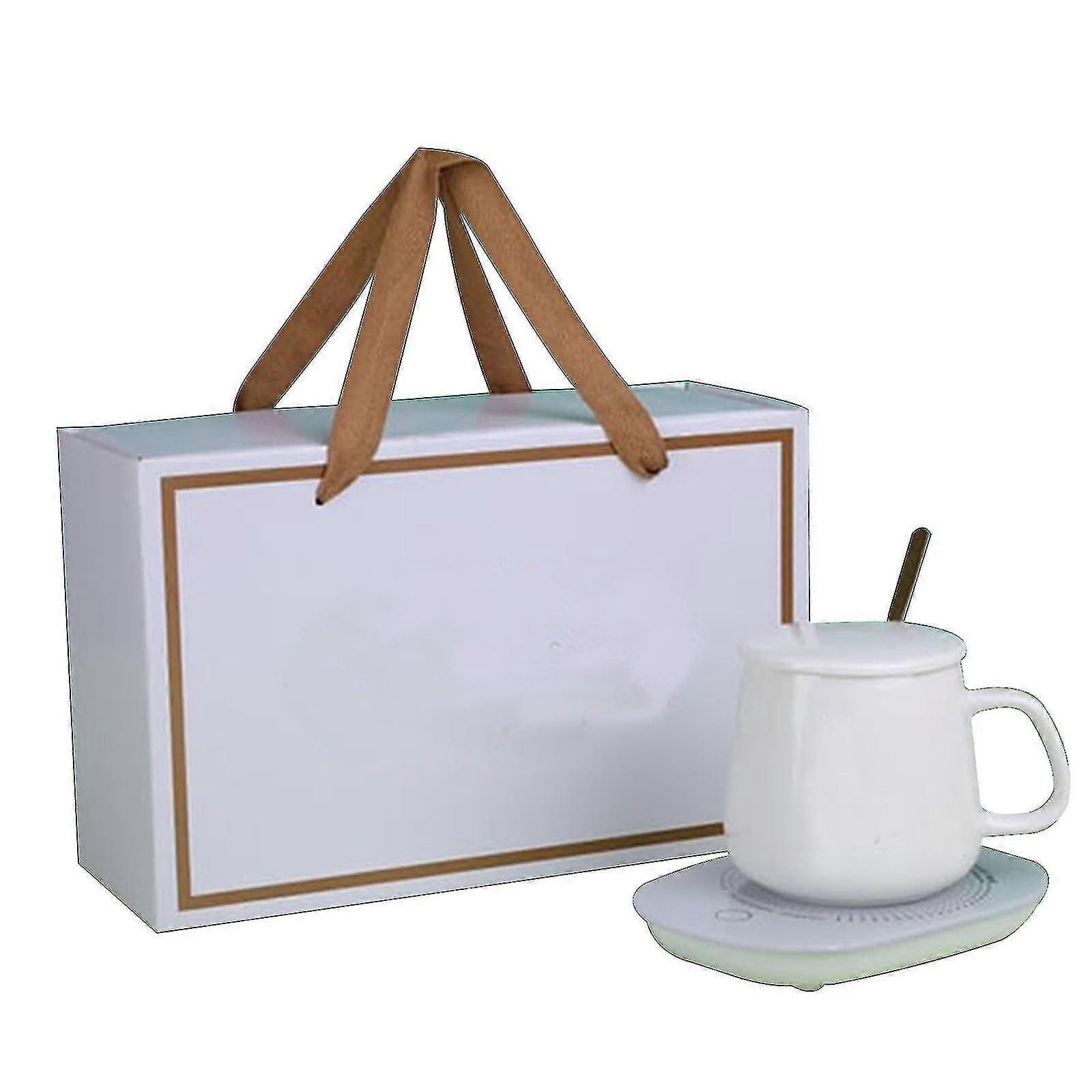 Tasse à café pour le bureau avec arrêt automatique, ensemble de chauffe-tasse pour bureau à domicile - cadeaux de café d’anniversaire