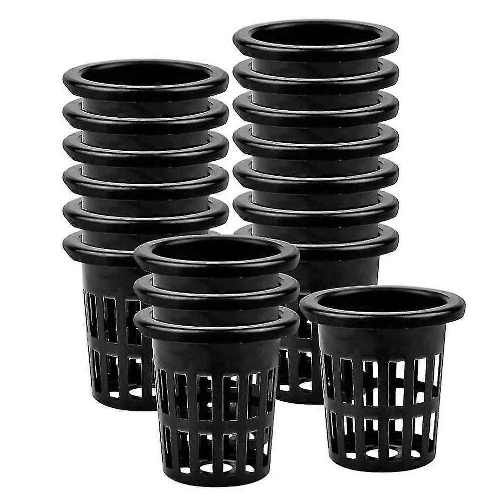 100 Pack 1.96 Inch Net Cups Slotted Mesh Wide Lip Filter Plant Net Pot Bucket Basket for Hydroponic