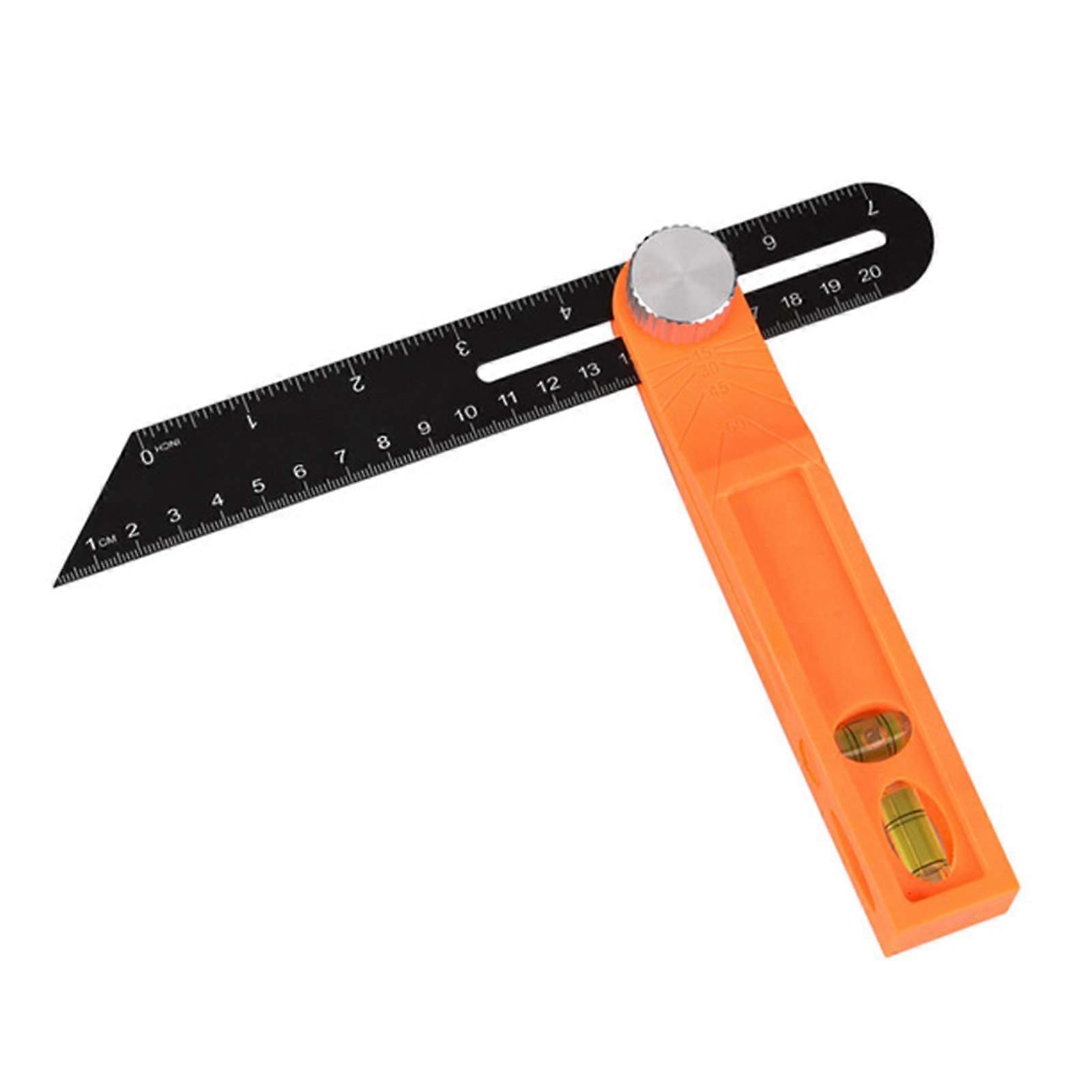 Angle Ruler Protractor Angle Finder Horizontal Sliding T-Bevel Square Carpenter Measuring Tool, 20CM