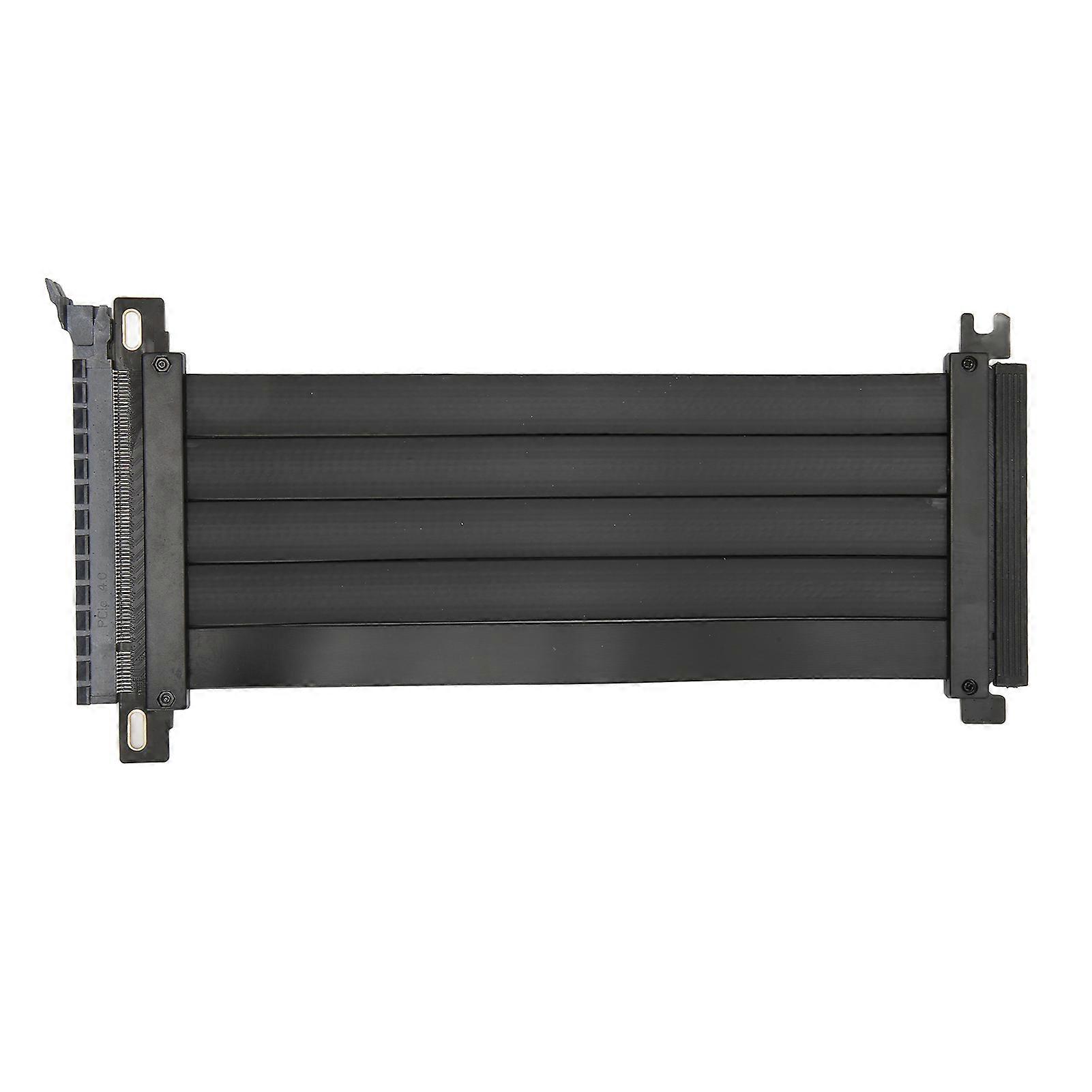 PCIE 4.0 X16 Extender Angle Droit 128Gbps Anti Interférence Plug and Play GPU Câble d’Extension pour Carte Graphique 11.8in