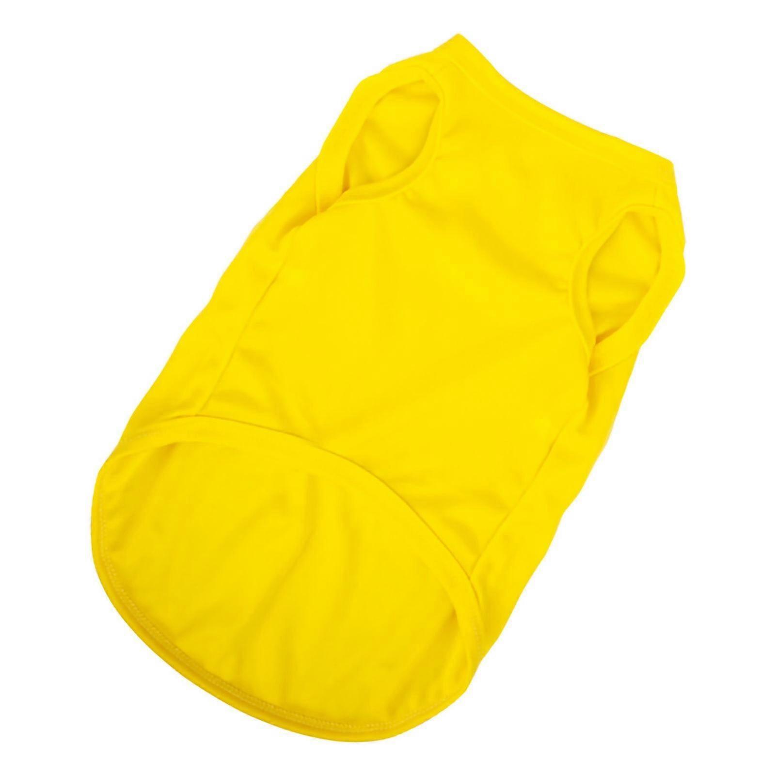 Psí vesta Jednobarevná kulatý krk Elastické bavlněné tričko Letní Pet Oblečení Štěně Kostým