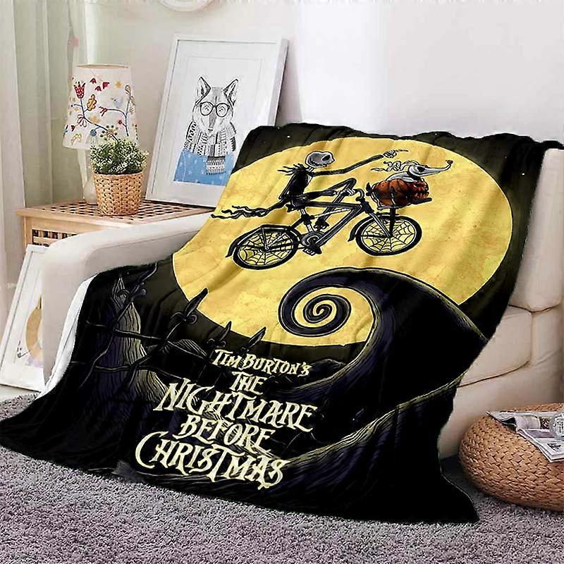 v248 The Nightmare Before Christmas Printed Blanket for Home Travel Soft and Comfortable Blanket for Adults and Children Warm Soft tyy248