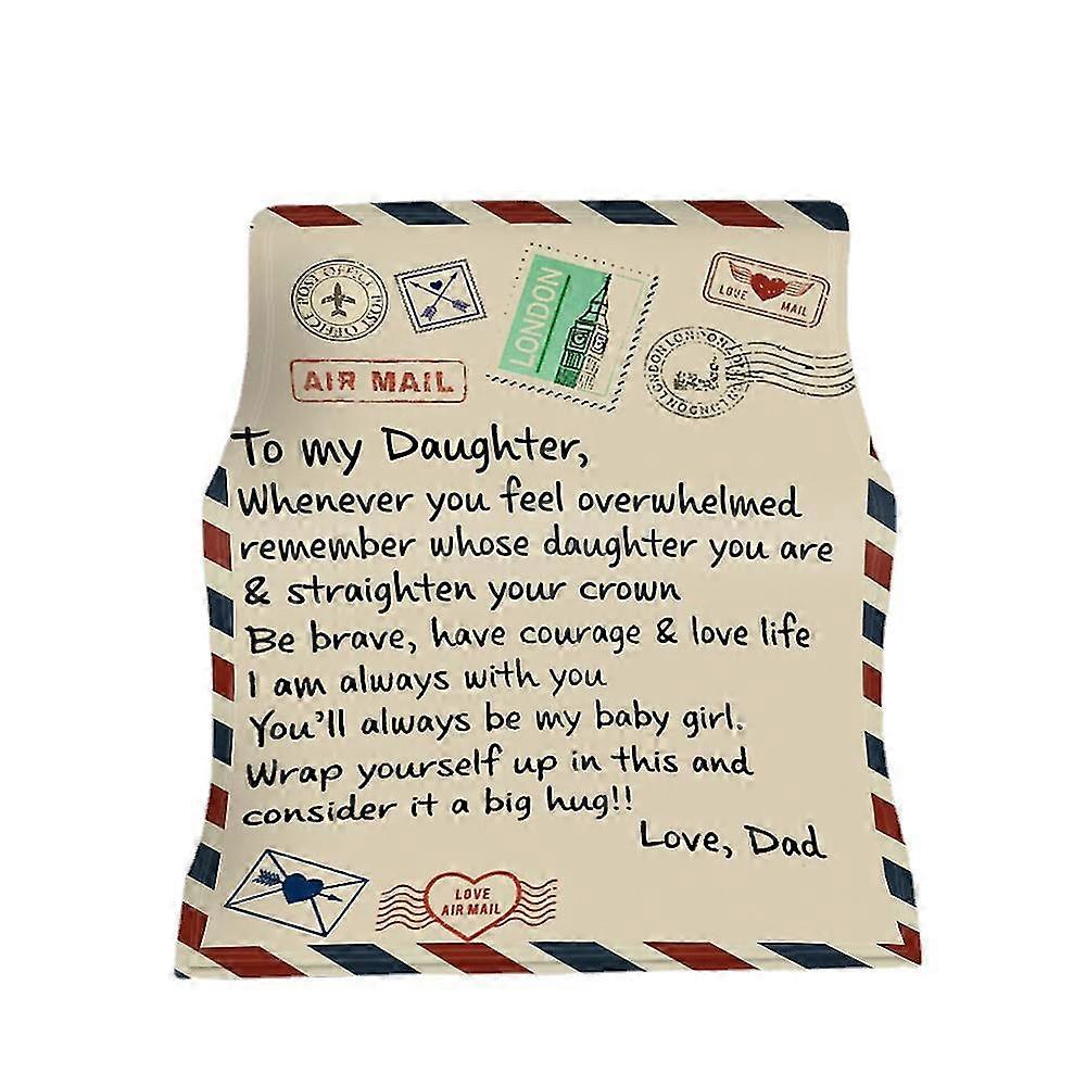 Deka pro dceru Tištěná deka od maminky táta dárek pro dceru 2