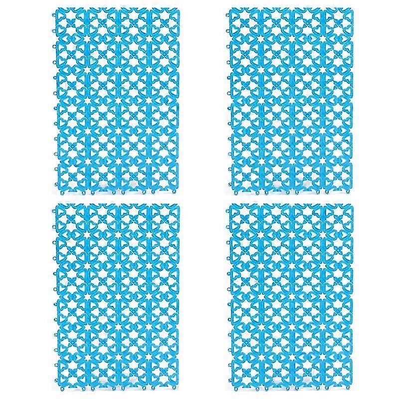 4Pcs Rabbit Cage Mats For Feet Leak Water Design Plastic Hollow Pad For Bunny blue