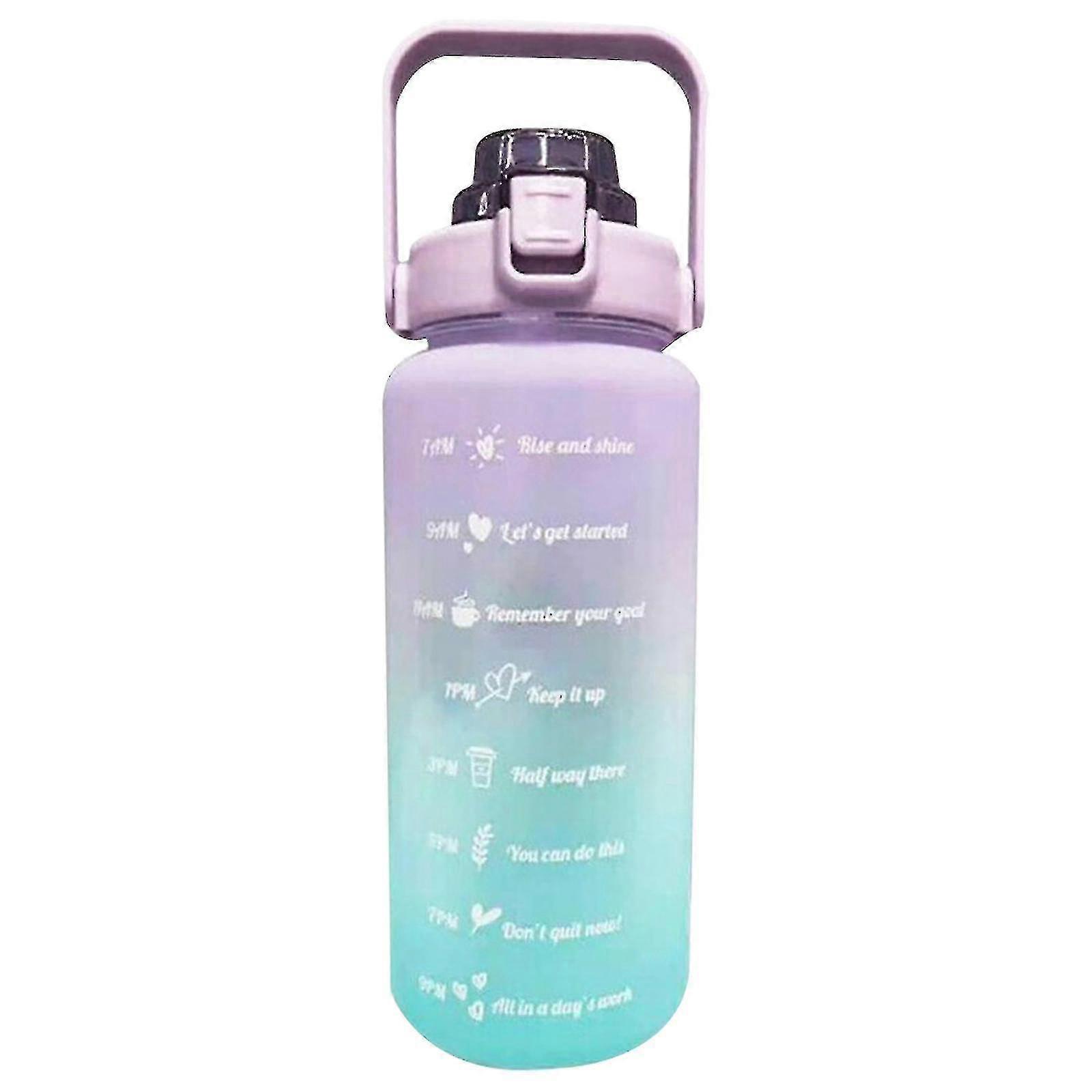 Bouteille d'eau d'extérieur avec marqueur de temps, 2 l, cadeau de motivation