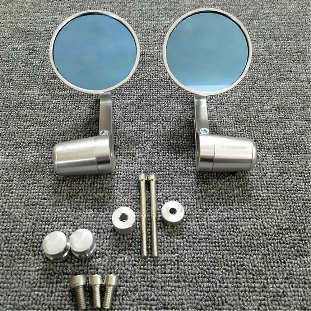 Motorcycle CNC Round Handlebar Bar End Rear View Mirrors Balance Slider Grip Plug For Vespa GTS Sprint Primavera 150 300 125 250