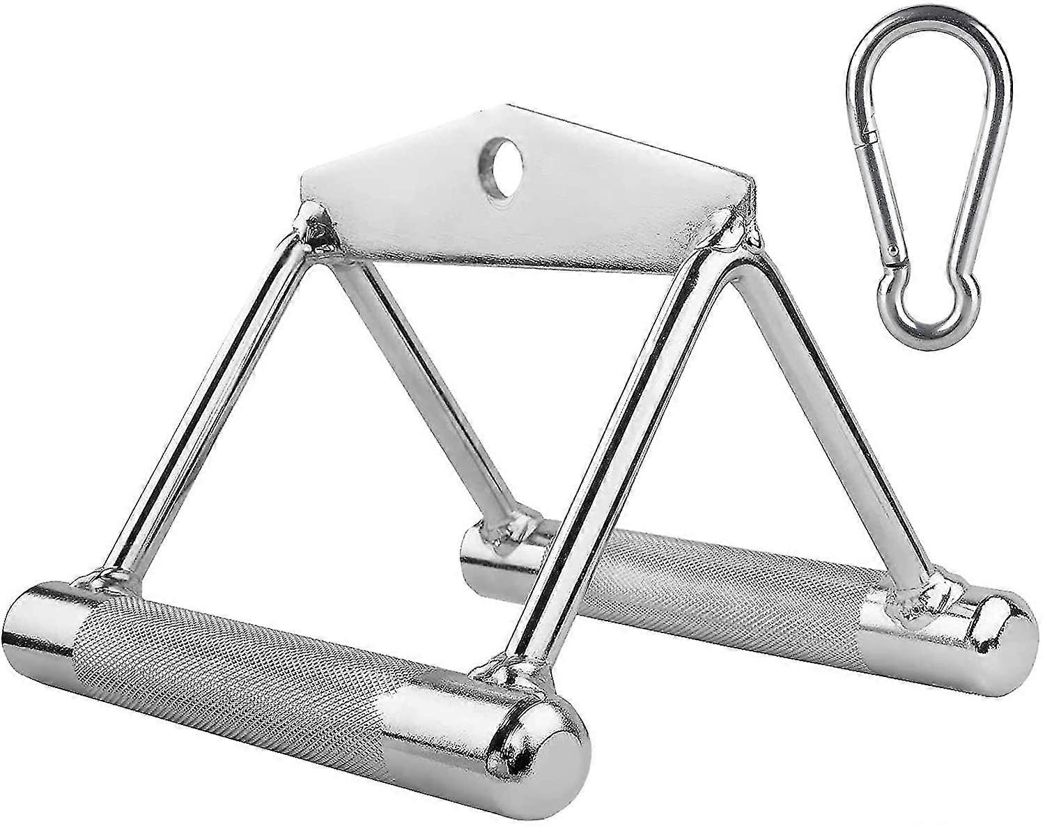 Parallel Handle, Fitness Tower & Cable Pull - Rowing Handle Made Of Solid Steel, Cable Pull Handle With Rubber, Lat Pull Handle, Rowing Handle For Mul