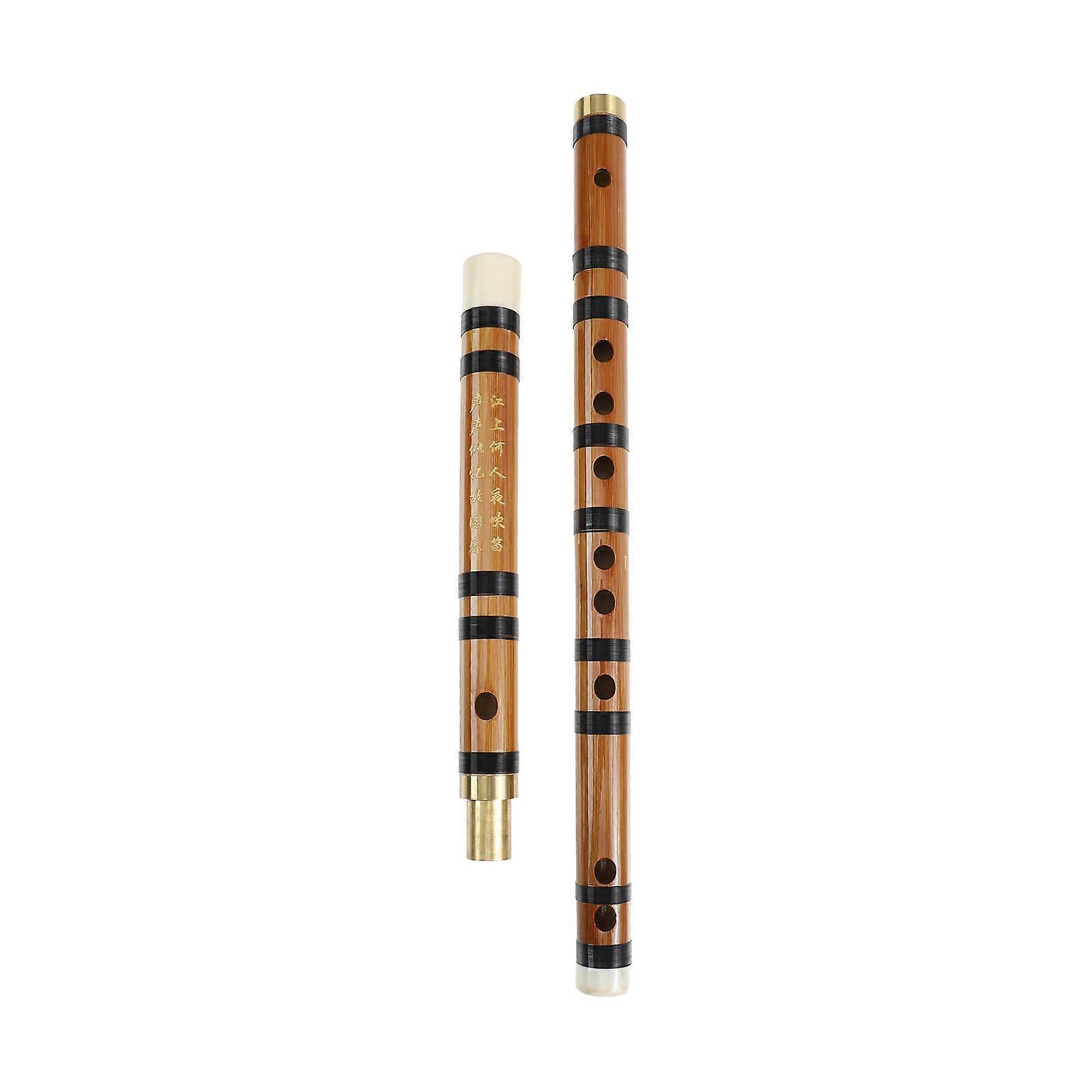 1set Bamboo Flute Chinese Style Flute Introductory Beginner Flute (D Key)