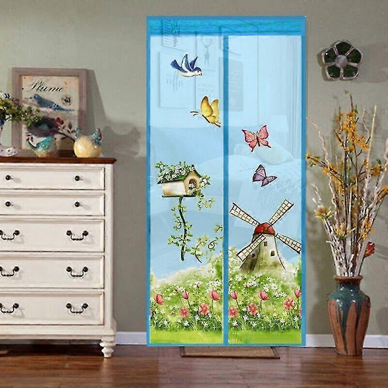 Magnetic Screen Door Mesh Curtain Durable Heavy Duty Mosquito Net Bug Hands Free