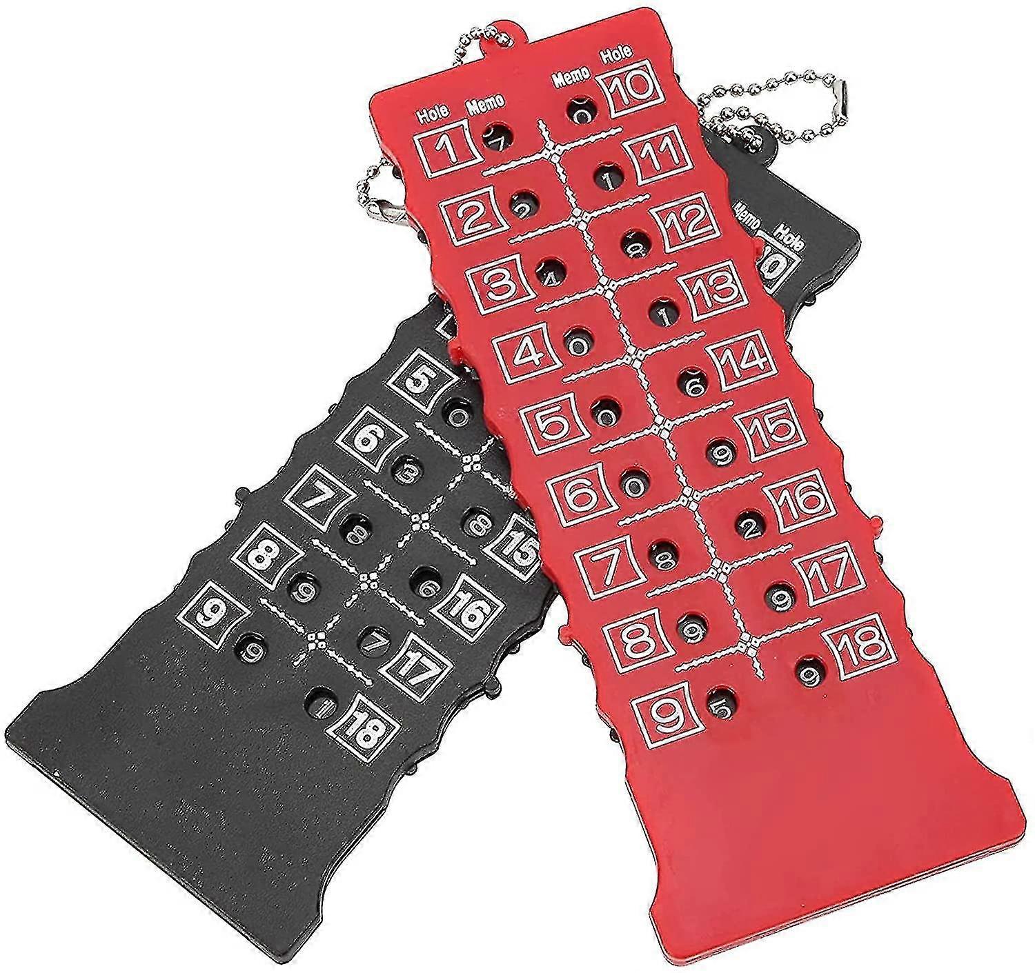 2 Pcs 18 Hole Golf Stroke Counter Golf Score Counter Scoreboard Training Practice Competition Accessory