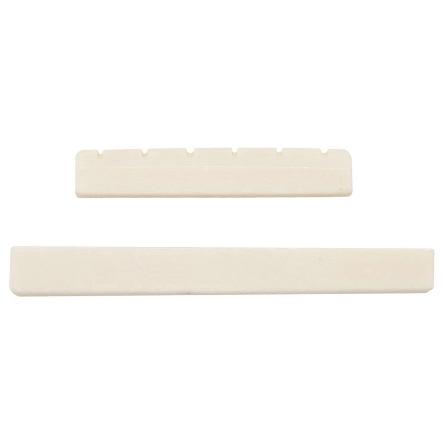 Vita Gitarrdelar 6-strängad Klassisk Gitarr Ben Stall Sadel Och Sadel Set