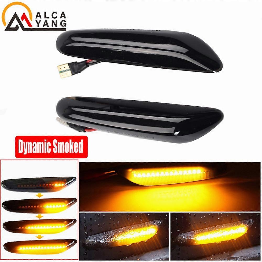 2pcs For BMW E90 E91 E92 E93 E60 E61 E81 E82 E83 E84 E88 E46 LED Dynamic Side Marker Turn Signal car lights