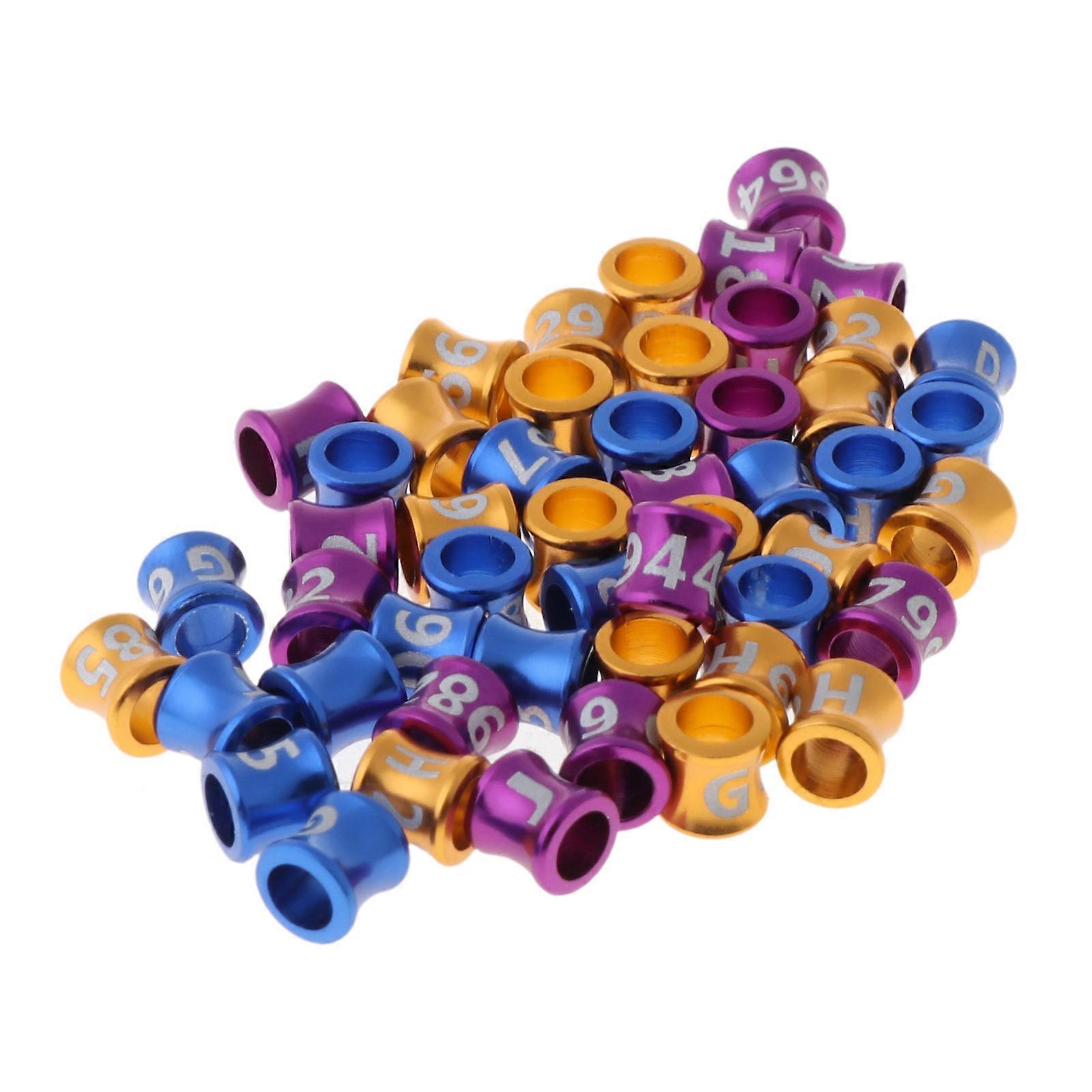 50Db baromfi lábszalag Címkék Színes ötvözet csíptetős gyűrűk madarakhoz Mix szín