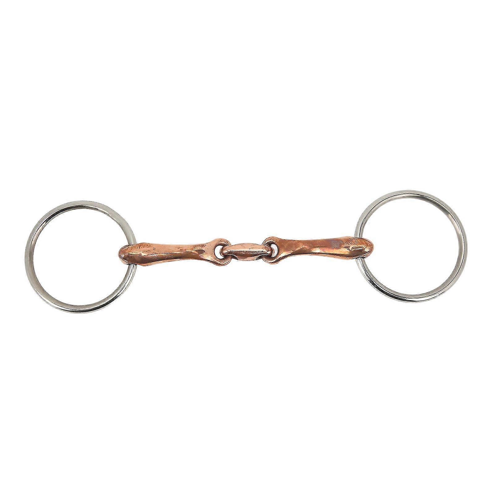 Horse Snaffle Loose Ring Copper Link Jointed Stainless Steel 135mm