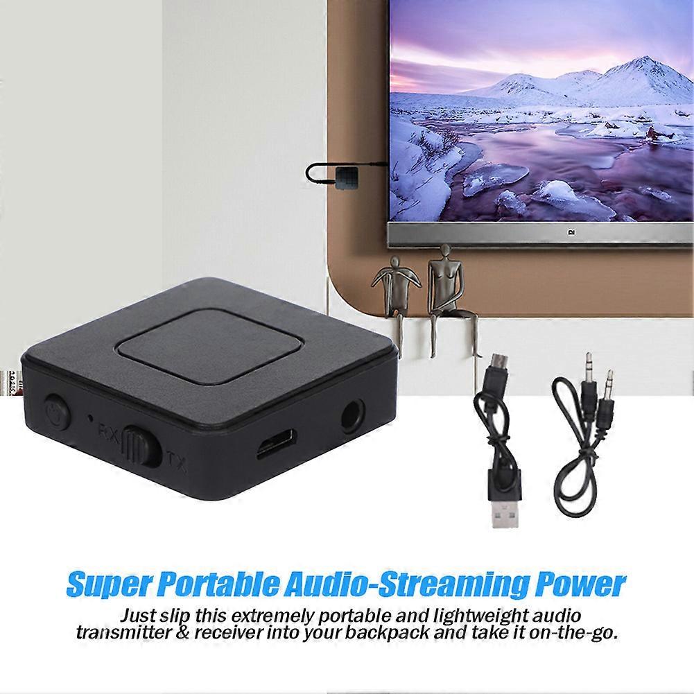 Music Receiver Car AUX Bluetooth 2 In 1 3D Surround Sound Auto-Connect Built In Battery Dual Device Link Durable