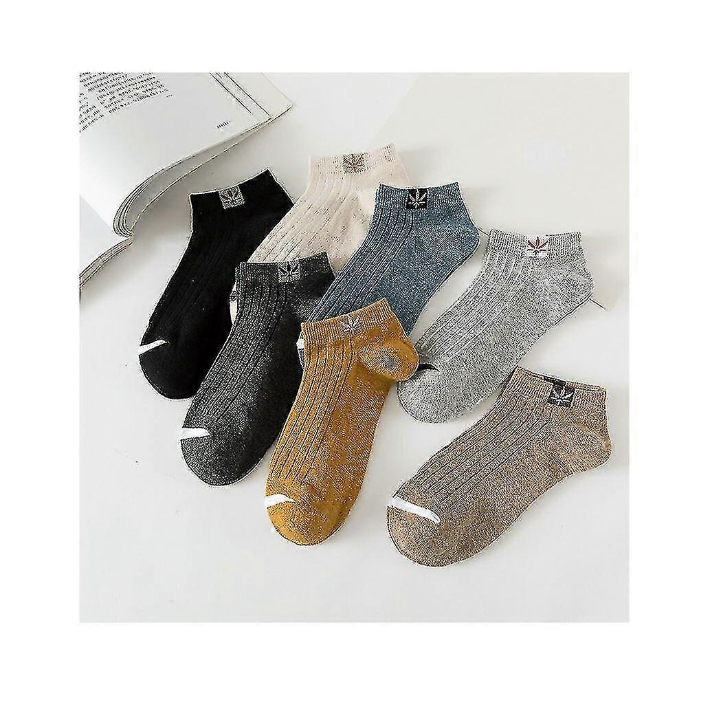 7 par bløde pudekomfort ankelsokker til mænd