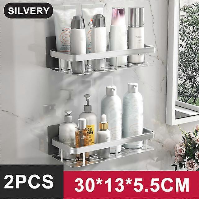 Bathroom Accessory Storage Bathroom Accessory shelves Organizer Aluminum Alloy Shower Shelf Accessories Shampoo Rack multi-scenario No Drill Shelf