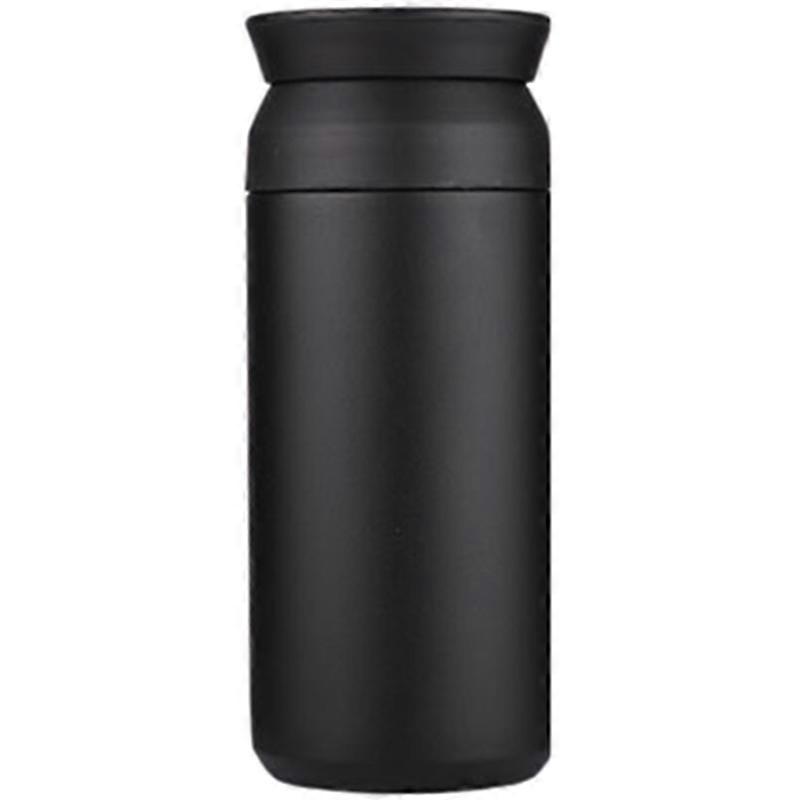 350ML Cup Vacuum Flask Stainless Steel Cup Bottle Double Wall Thermal Coffee Mug Travel Tumbler-Bla