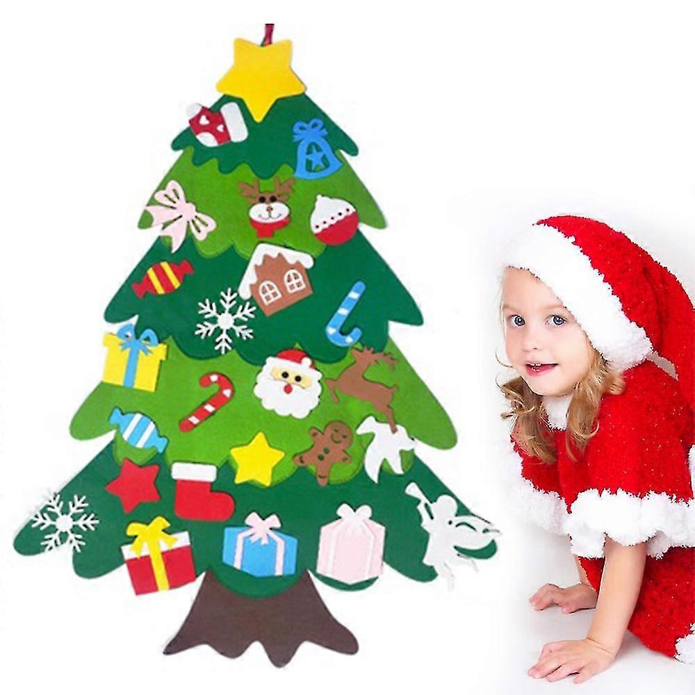 Diy Felt Christmas Tree Set Zdejmowane ozdoby
