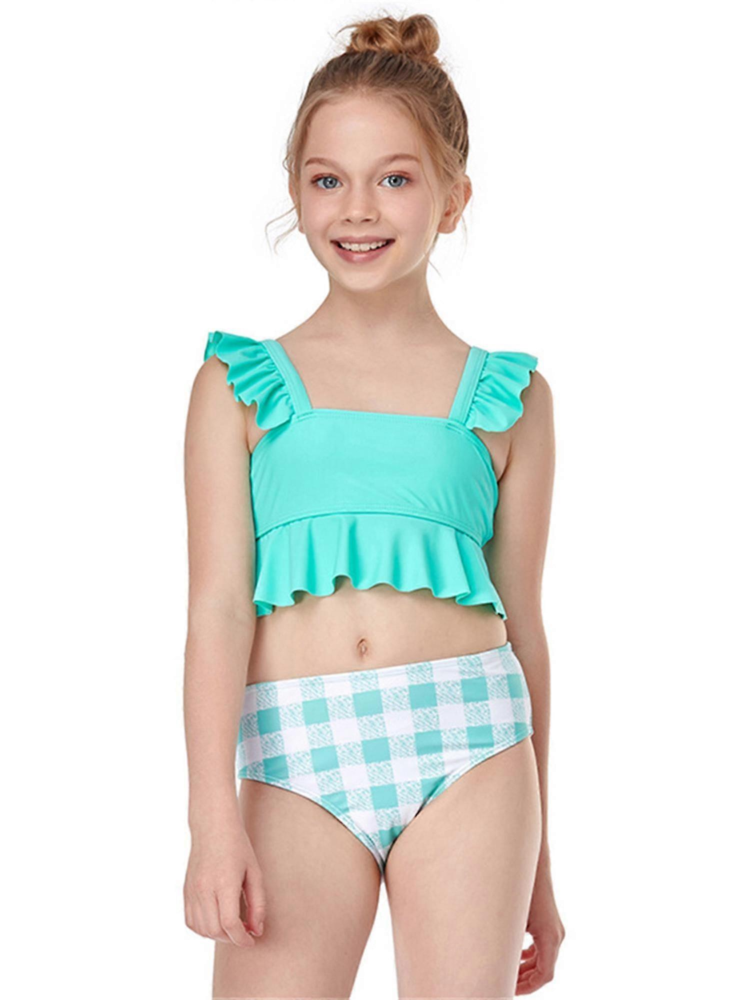 4-10 ans Filles Bikini Set Maillot de bain d’été Maillot de bain Maillot de bain Maillot de bain