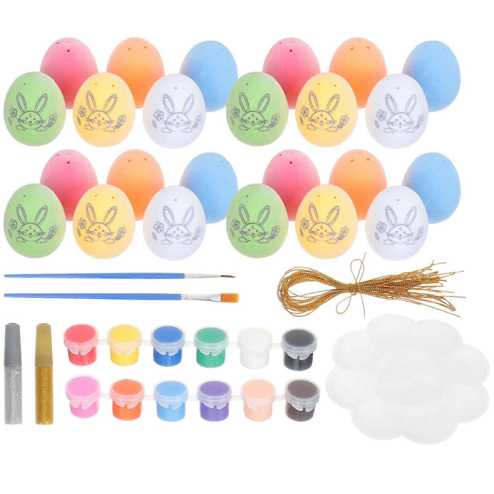 1 Set of Colorful Easter Eggs Adorable Easter Eggs Decorations DIY Easter Eggs Party Decors
