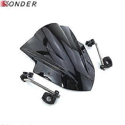 Windshield Windscreen & Adjustable Bracket For Yamaha Fz6 Fz1 Fz8 Fz8n Fz 1 6 8 Xj6 Mt125 Mt-01 Mt 01 07 09 03 10 Mt03 Mt09 Mt07 Black