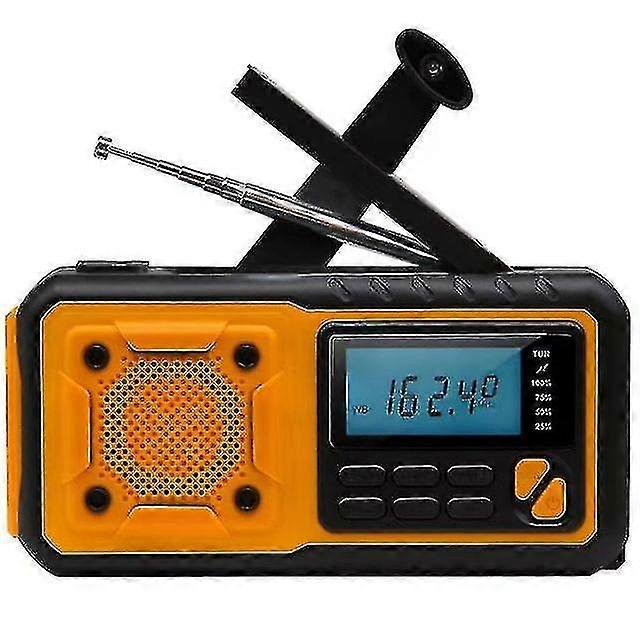 Portable Emergency Solar Hand-crank Radio Am/fm Noaa Dsp Sos With 4000mah Battery Power Bank Flashli